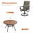 Aluminum Patio Dining Set with Aluminum Round Dining Table and 4 PVC-coated polyester Swivel Dining Chairs-1032298136
