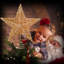 13" Sequin/Bead/Glitr Star Tree Topper Acbox-1384447320