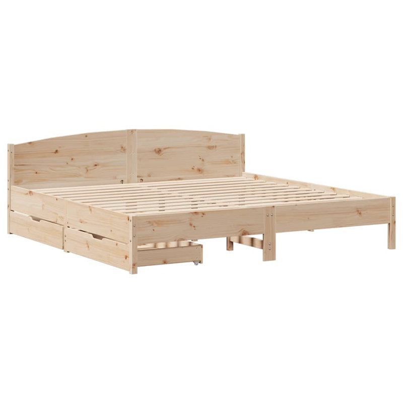 Storage Bed, Brown, Super King (6')