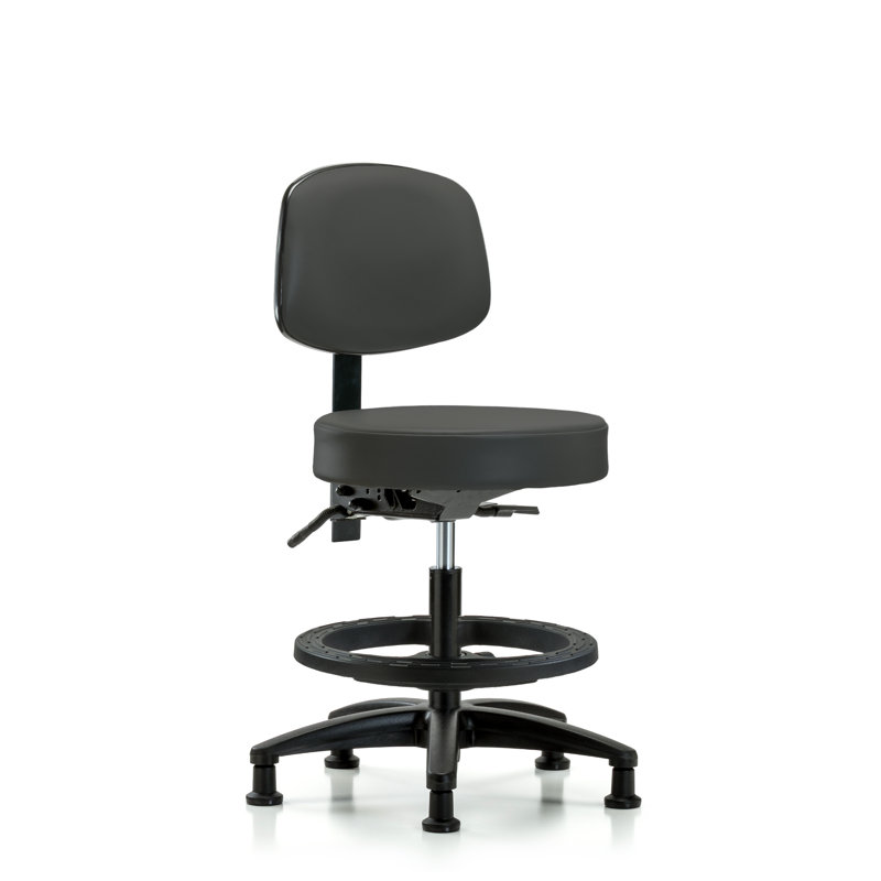 Tabouret de laboratoire Saige, Anthracite, Patins