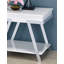 Table de bout blanche de style contemporain avec cadre chromé ultrabrillant