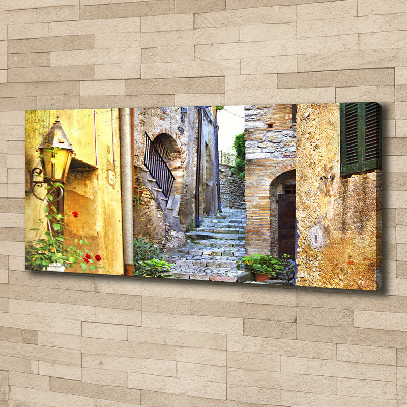 A Charming Street - Wrapped Canvas Print