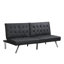 Canapé-lit futon noir avec lit simple