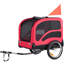Remorque pour chien, supportant jusqu'à 100 lb, chariot de transport pour animaux de compagnie pour petits et grands chiens, cadre pliant facile avec roue à dégagement rapide, coupleur de vélo universel, réflecteur, drapeau, laisse interne