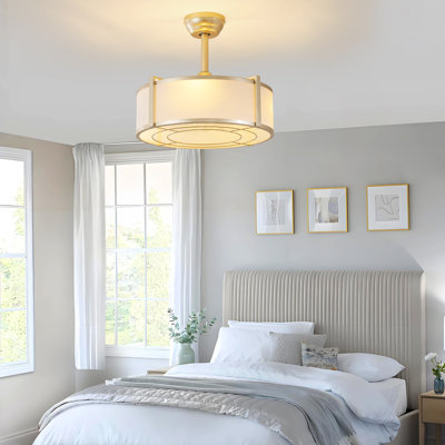 Ventilateur de plafond 19 po avec ensemble d'éclairage et télécommande