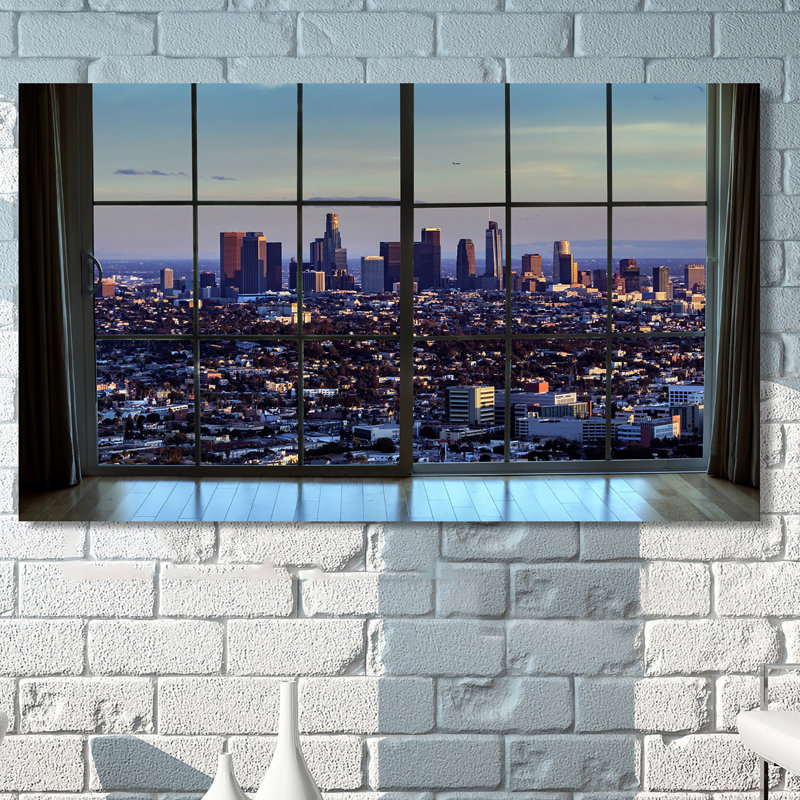 " Downtown Los Angeles Window ", 24" H x 40" W x 1" D