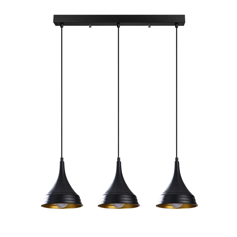 Luminaire suspendu pour îlot de cuisine à 3 lumières Excalibur