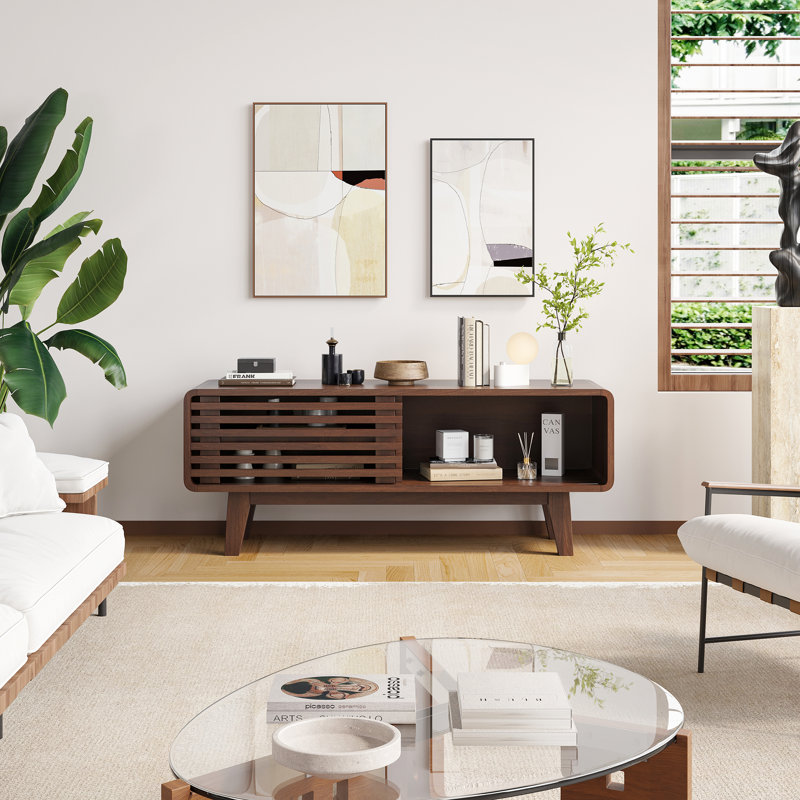 Table basse moderne avec rangement, Brun, H 15,7 po x L 23,4 po x l 43,5 po  