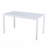 55 Inch Indoor Outdoor Dining Table Lightweight Pp Tabletop Metal Legs Patio Garden