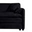 Surdimensionné confortable avec revêtement en chenille mobile. Salon, noir, coussins à double couche pour la détente, fauteuil inclinable noir. Siège profond, assise confortable-692229143