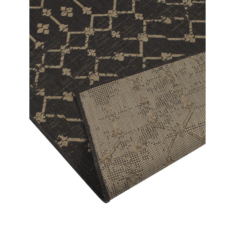 Tapis intérieur / extérieur brun Olcay, Rectangle 7 pi 10 po x 10 pi