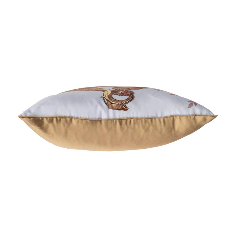Ardmore 'Dancing Elephants' Silk Pillow, Mist