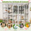 Enceinte d'extérieur pour chat Catio, grande maison de chat avec ponts, plateformes et petite maison-1437456655