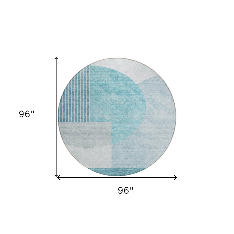 Tapis rond tissé à la machine HomeRoots