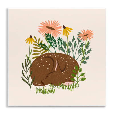  «Sleeping Deer parmi des marguerites» par Carrie Cantwell