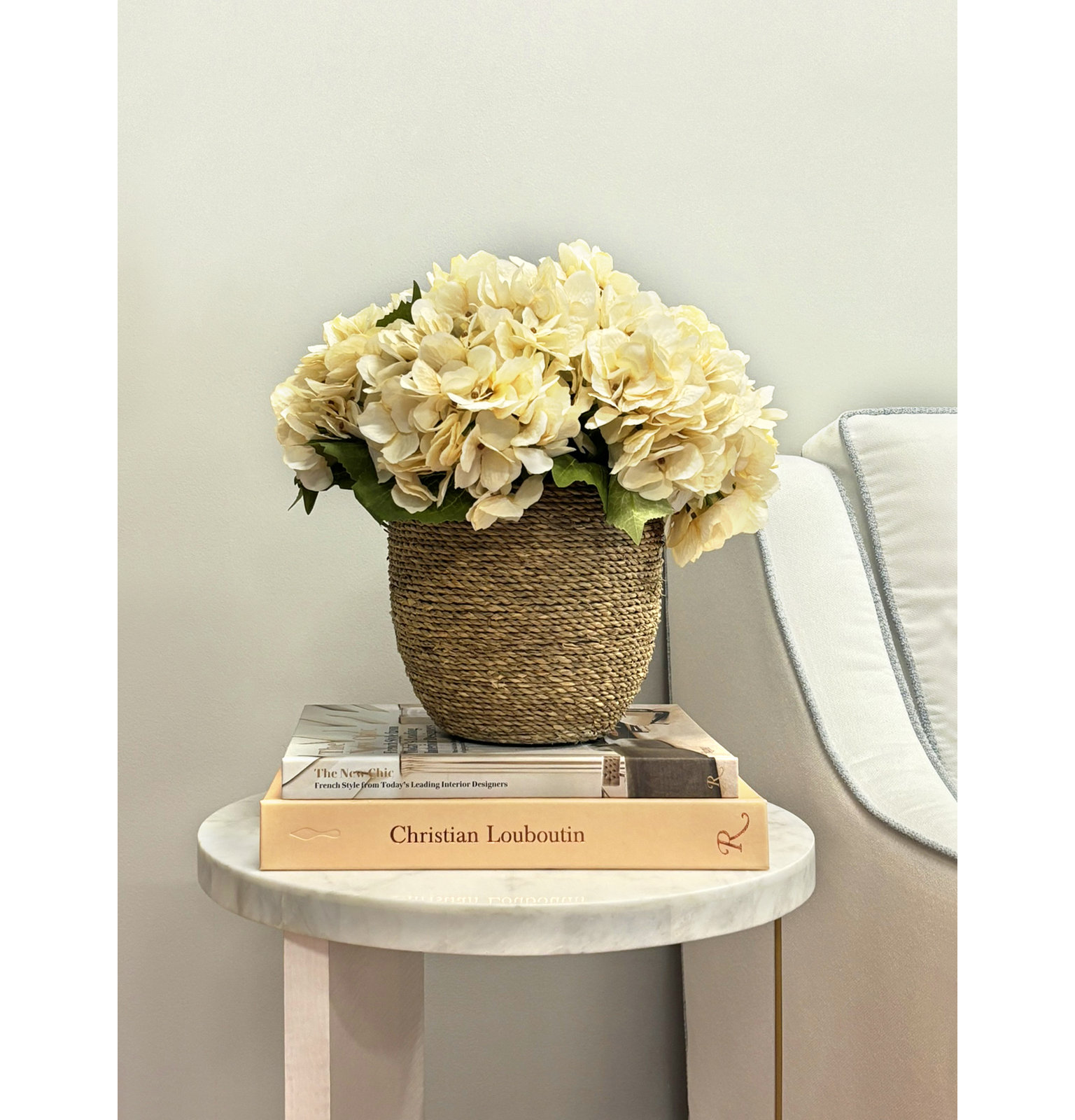 Carytown Hydrangea Floral Arrangement, Cream
