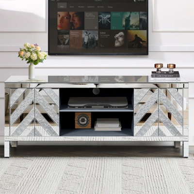 Mirrored TV Stand For 65 Inch TV