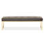 Banc d'appoint en velours Dahlia - Chocolat
