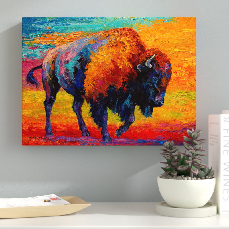 « rites of the prairie », reproduction sur toile tendue, H 18 po x l 24 po x P 2 po