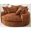 Fauteuil demi-tonneau rembourré avec 8 coussins-1948685733