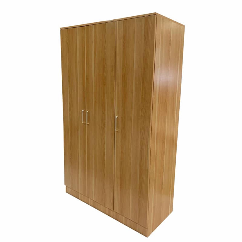 Laaiqah 3 Door Manufactured Wood Wardrobe, Brown