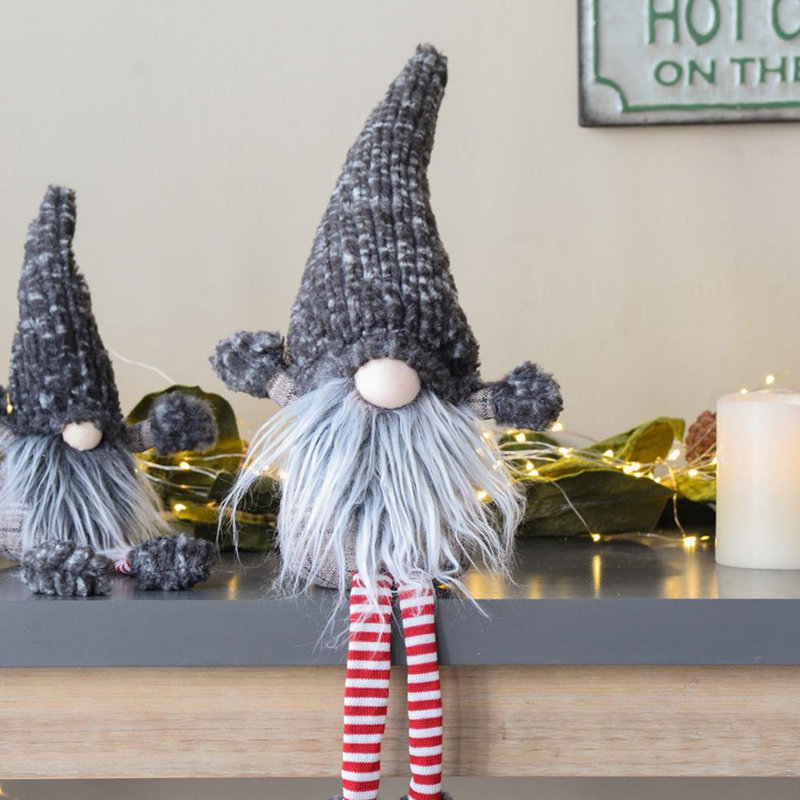 4 pièces de décorations de gnomes de Noël, ornements de table de fête pour les fêtes et la décoration intérieure