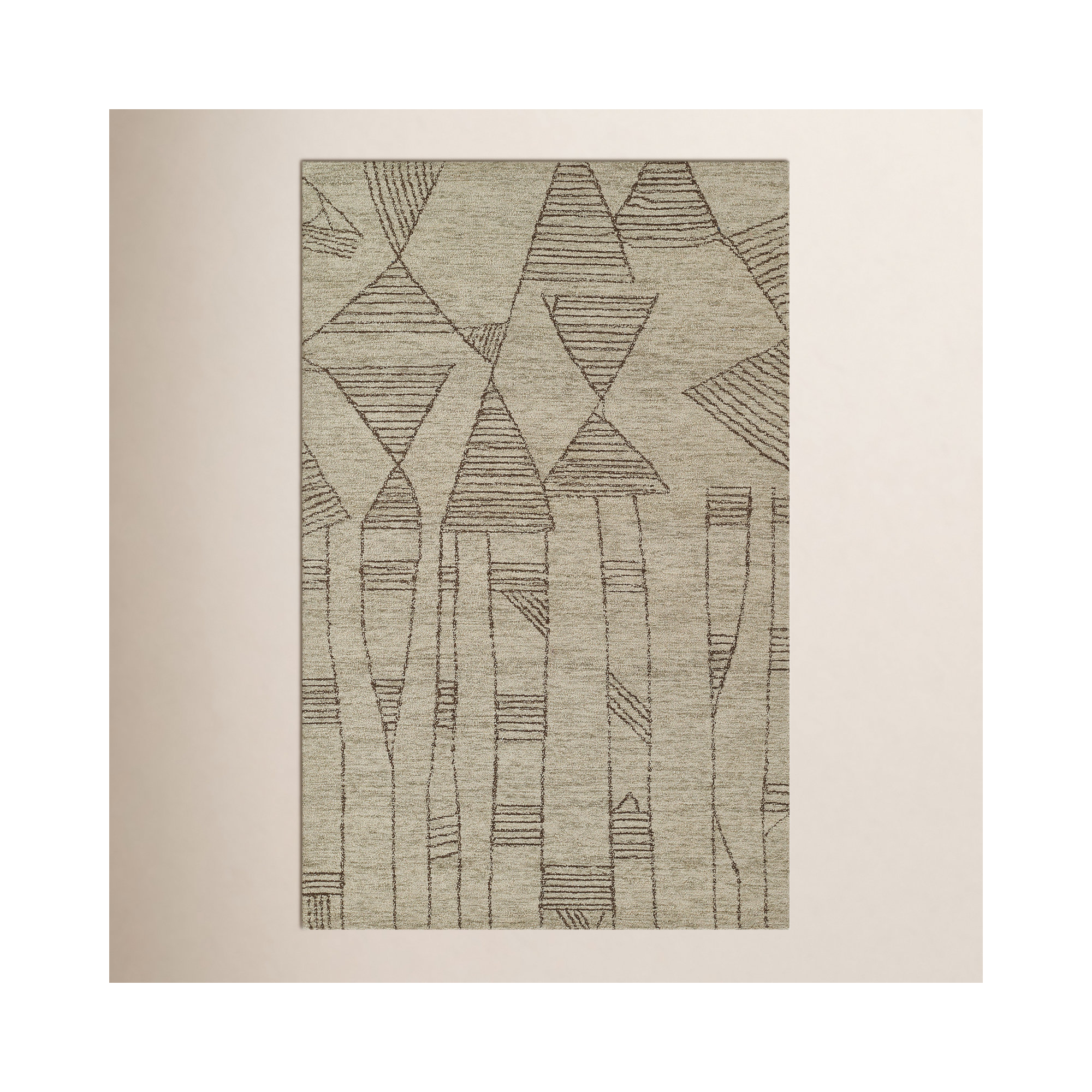 Ann-Sophie Brown/Ivory Rug, Rectangle 5' x 8'