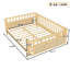 Lit double pour enfants avec rails de sécurité, structure en bois et en fer, lit plateforme basse pour garçons et filles (double, naturel)-1051977789-1051977784