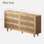 Armoire de rangement en rotin 6 tiroirs
