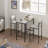 Kayler Set-1 Table And 2 Stools, 3 Pieces Home Kitchen Breakfast Pub Table and Chairs-898173688-898173687