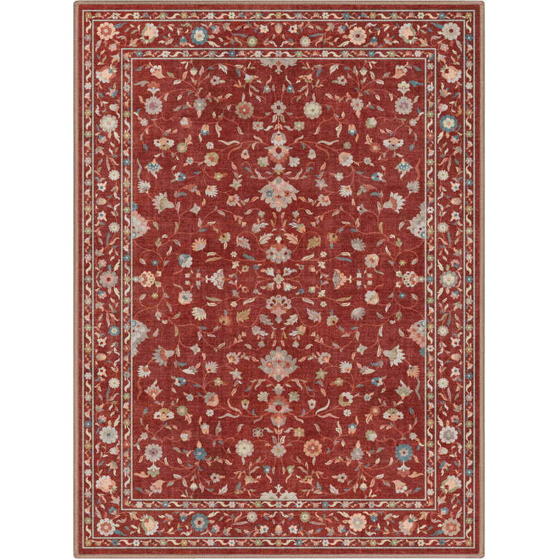 Tapis rouge Bungalow Bungalow Aylena Hereke, Rectangle 3 pi 11 po x 5 pi 3 po