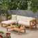 Barcomb Outdoor 5 Piece Sectional Seating Group with Cushions