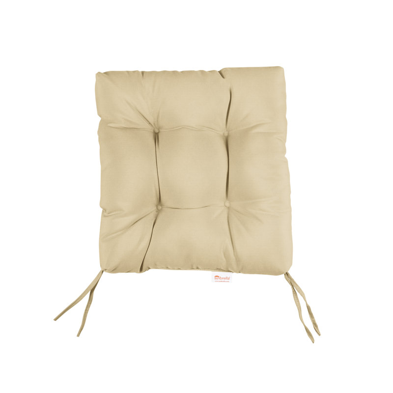 Sunbrella Outdoor 3'' Barstool Seat Cushion, 19" W x 19" D, Canvas Antique Beige