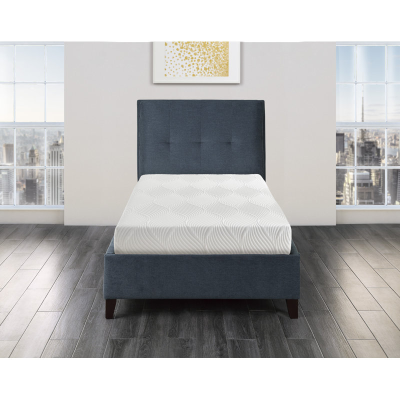 10-Inch Twin Size Bed Mattress Gel-Infused Memory Foam Mattress, Firm, White, Mattress In A Box, Twin