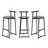 Set Of 3 Counter Height Armless Barstools For Kitchen Island-1277343053