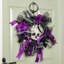 45Cm Purple Hanging Halloween Skull Wreath Decoration