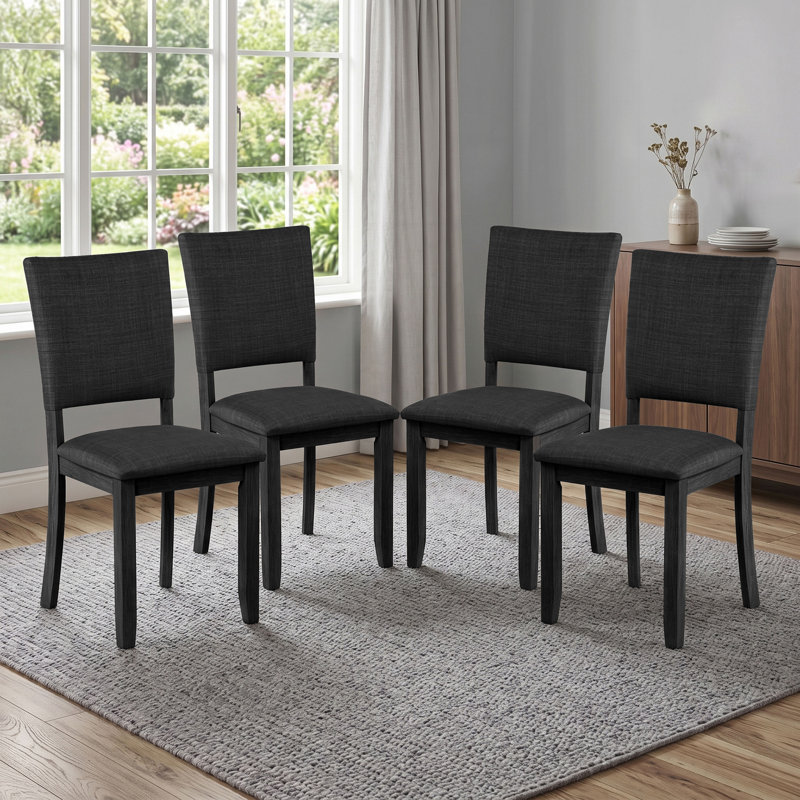 Chaise d'appoint rembourrée Quain, Gris