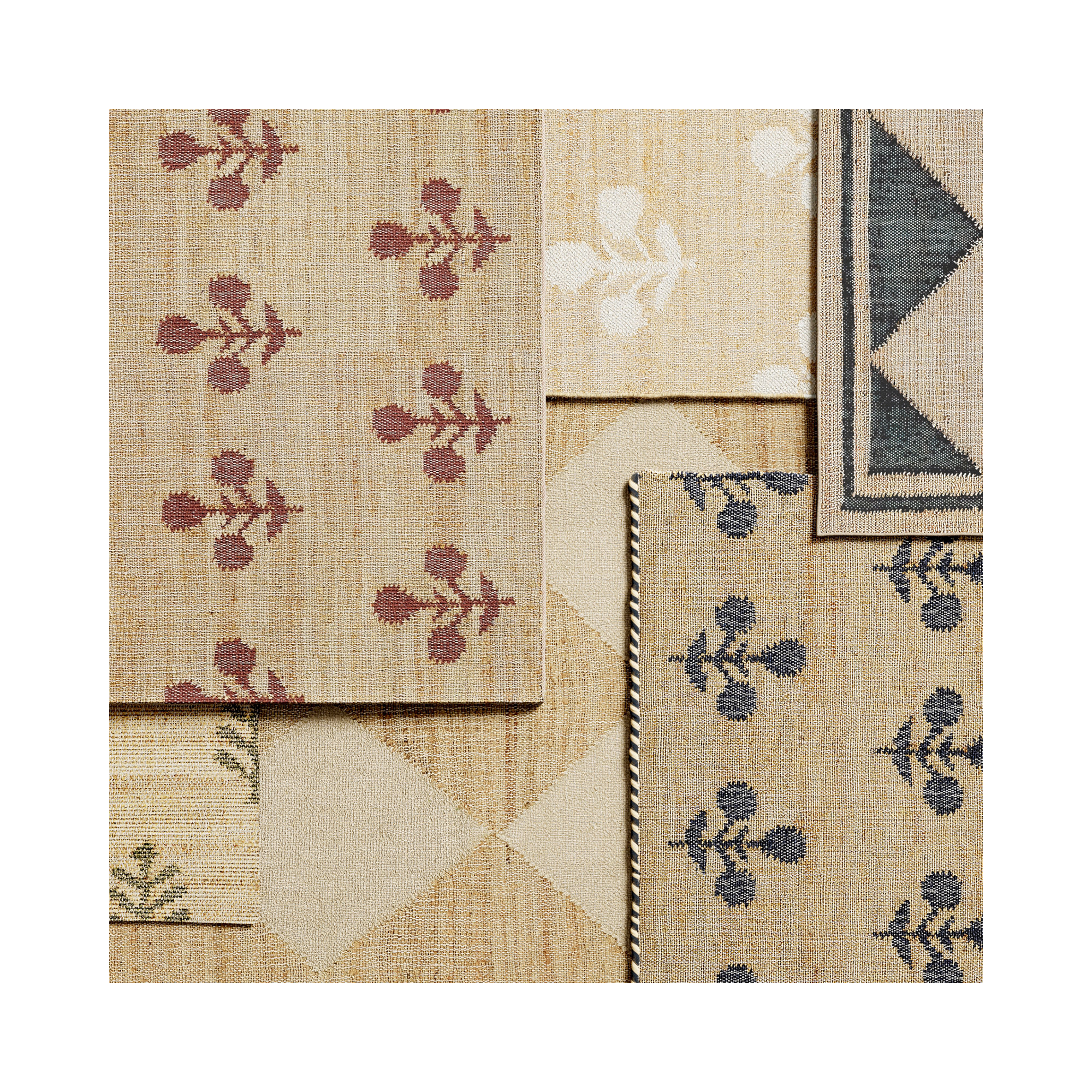 Erin Gates by Momeni Orchard Bloom Rust Hand Woven Wool and Jute Area Rug, Rectangle 5' x 8'