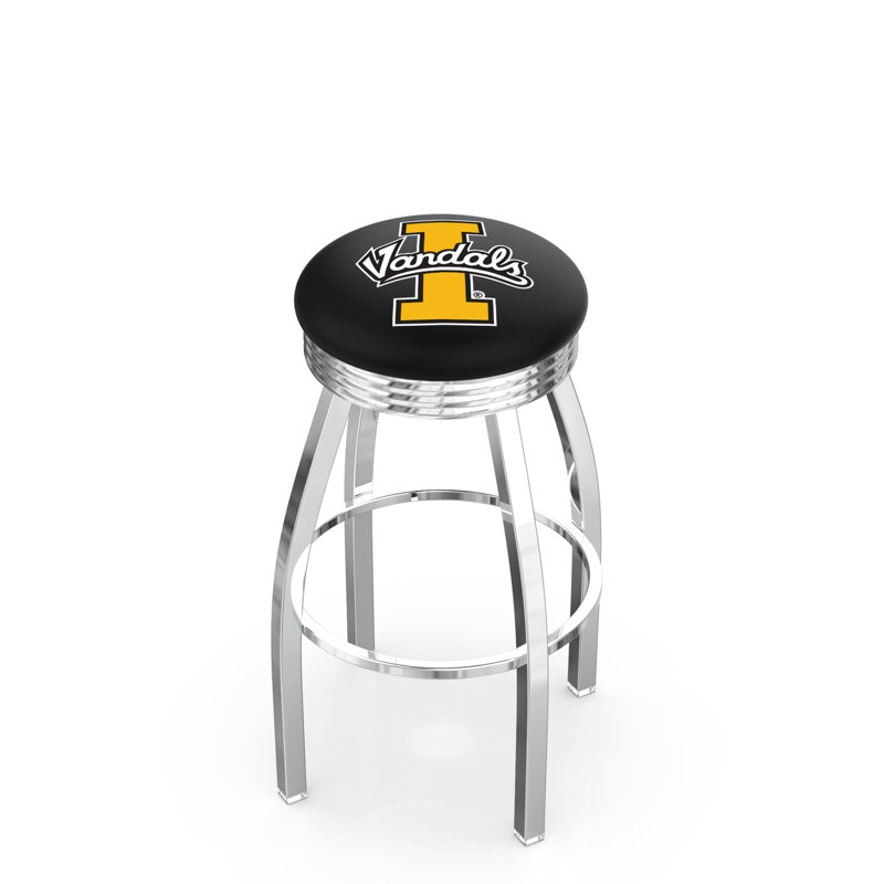 Tabouret de bar Logo Series, Tabouret de bar d'une hauteur de siège de 30 po, Noir soudé uni, Université de l'Idaho