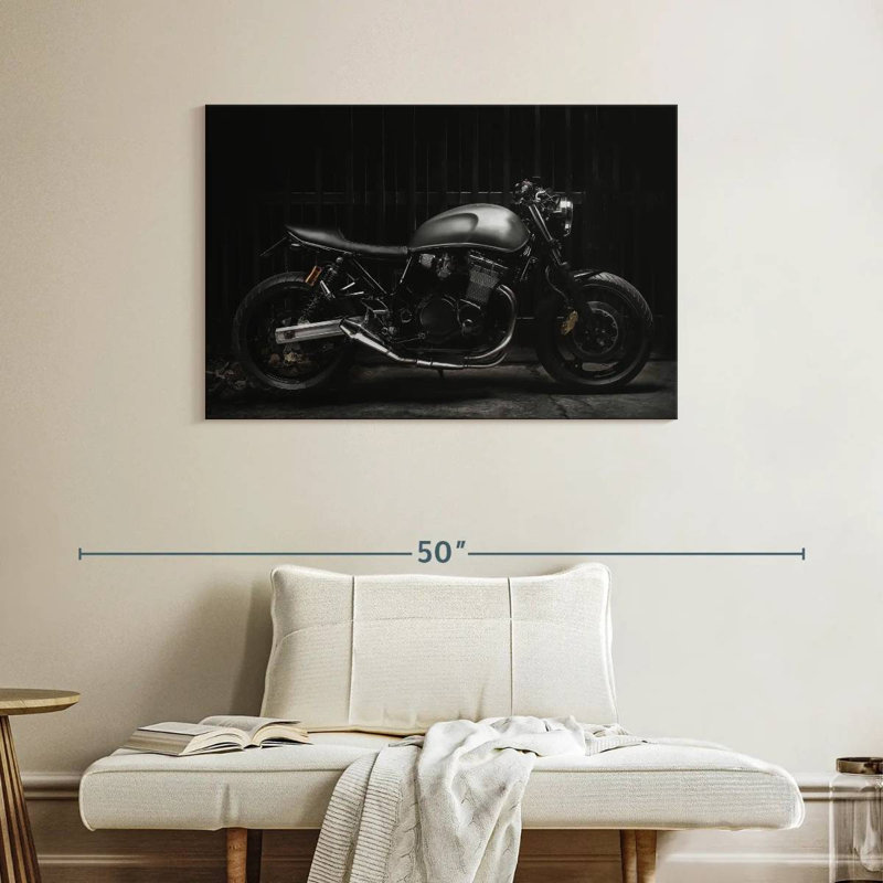 Moto noire Mehar, H 26 po x l 39 po