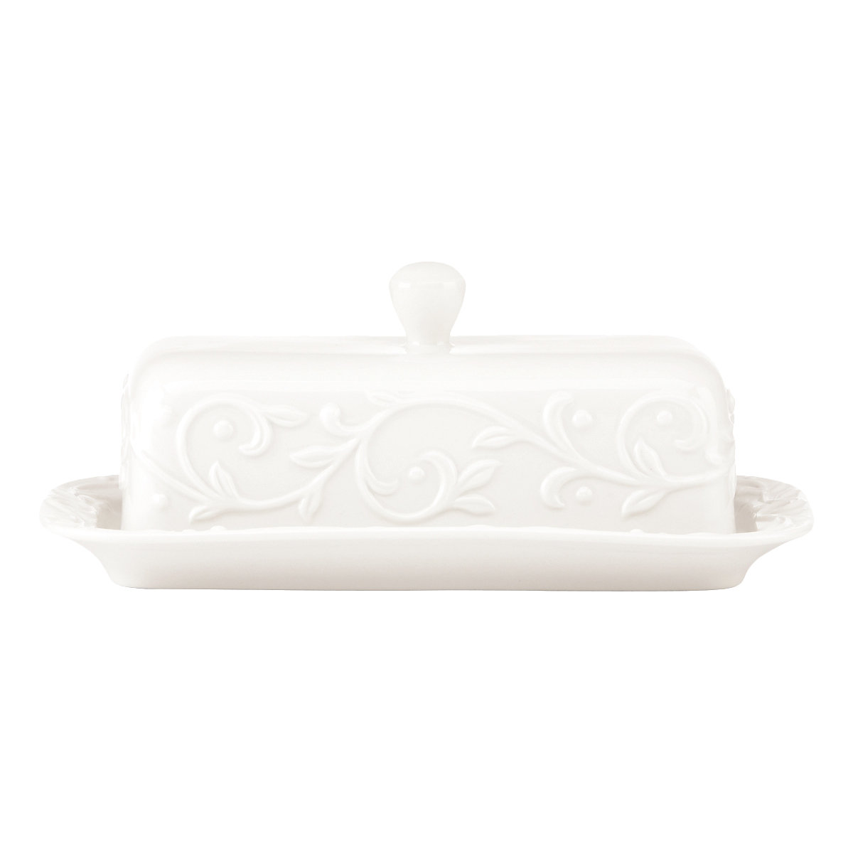 Lenox Opal Innocence Carved Butter Dish & Reviews | Wayfair