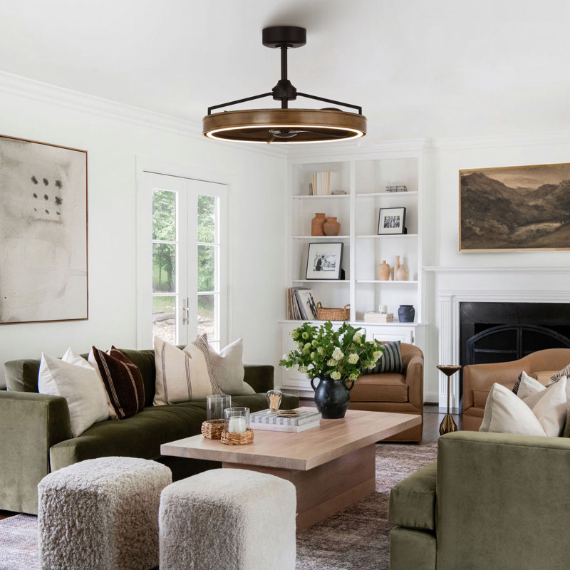 Didama 27.1" Ceiling Fan with LED Lights and Remote Control