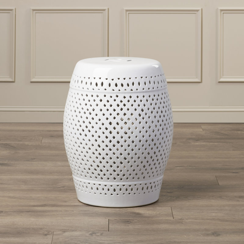 Dionysius Accent Stool, White