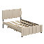 Lit plateforme tapissier en velours-1196241518
