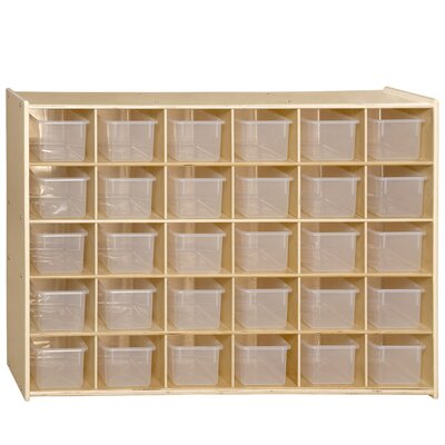 Contender 30 Compartment Cubby with Bins -  Wood Designs, C16031