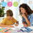 Scribbledo Dry Erase Division White Board 9x12inch Small Division Chart Durable Portable Double Sided
