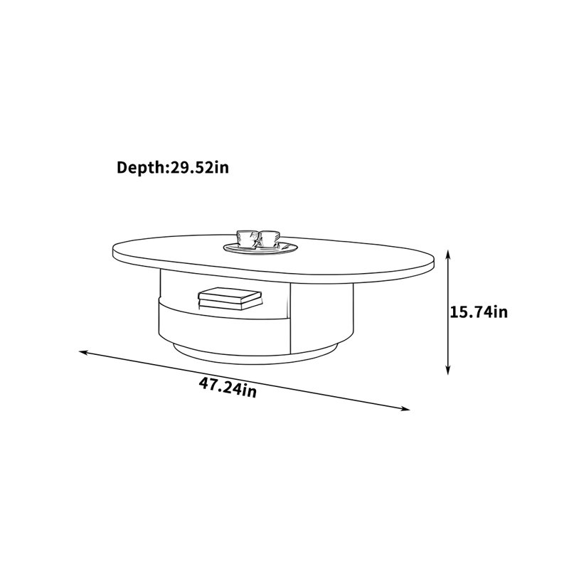Pheni, 15.74" H x 47.24" L x 29.52" W