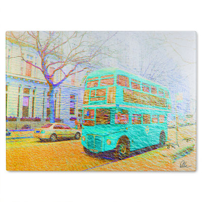 London Bus Front Glass Chopping Board