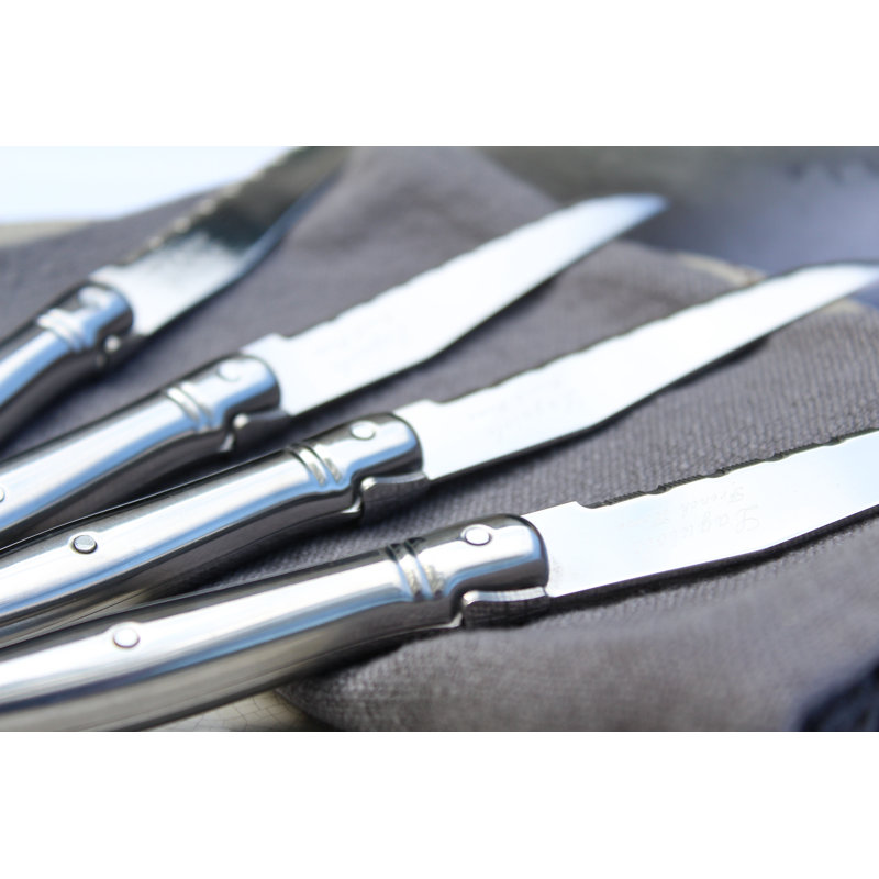 Laguiole 4 Piece Steak Knife Set, Stainless Steel