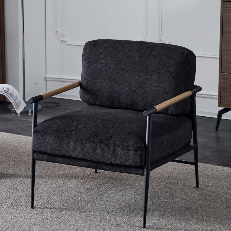 Chaise longue de loisirs en velours noir